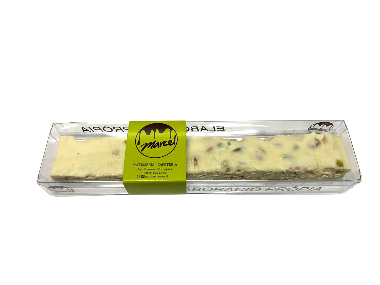 Turrón de chocolate blanco y frutos secos pequeño
